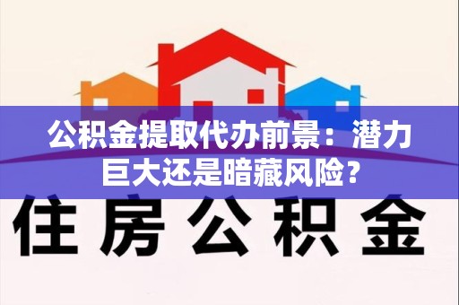 龙文公积金提取代办前景：潜力巨大还是暗藏风险？