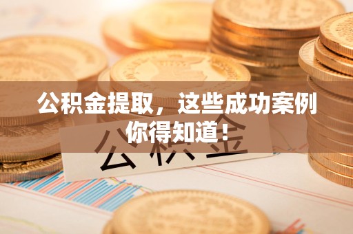 龙文公积金提取，这些成功案例你得知道！